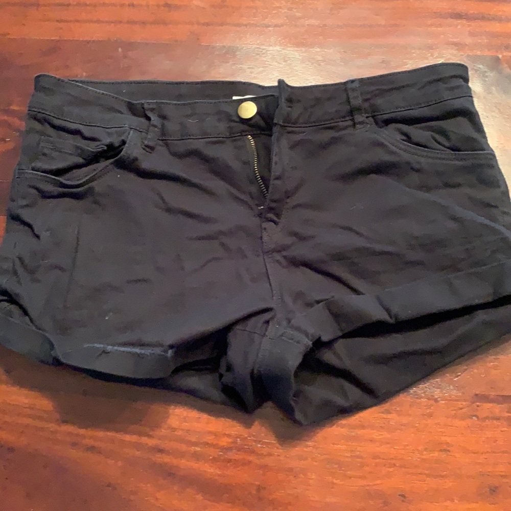 Black Jean Shorts